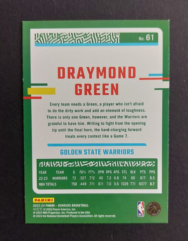 2023-24 Panini Donruss Draymond Green #61 47/49 Blue Laser