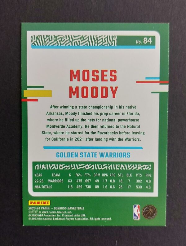 2023-24 Panini Donruss Moses Moody #84 02/99 Red Choice