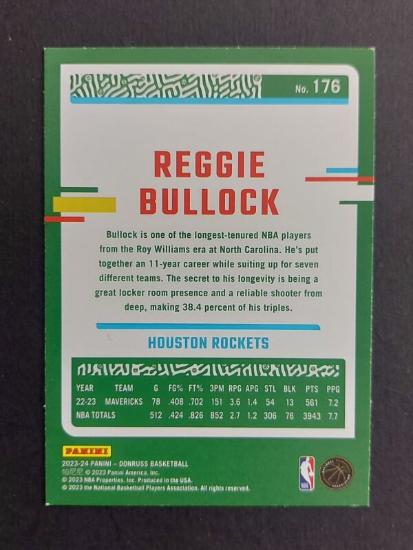 2023-24 Panini Donruss Reggie Bullock #176 18/99 Red Laser
