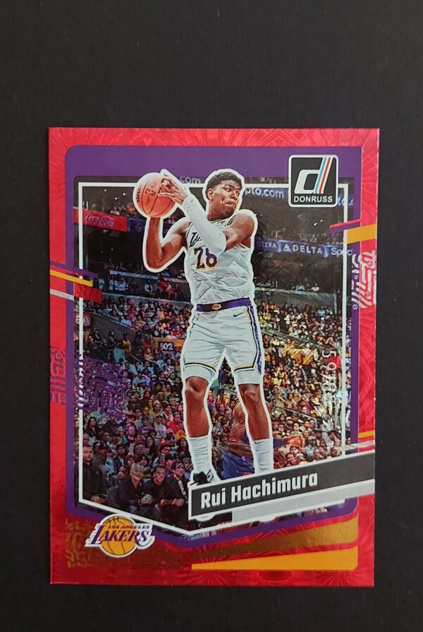 2023-24 Panini Donruss Rui Hachimura #37 59/88 Red Fireworks