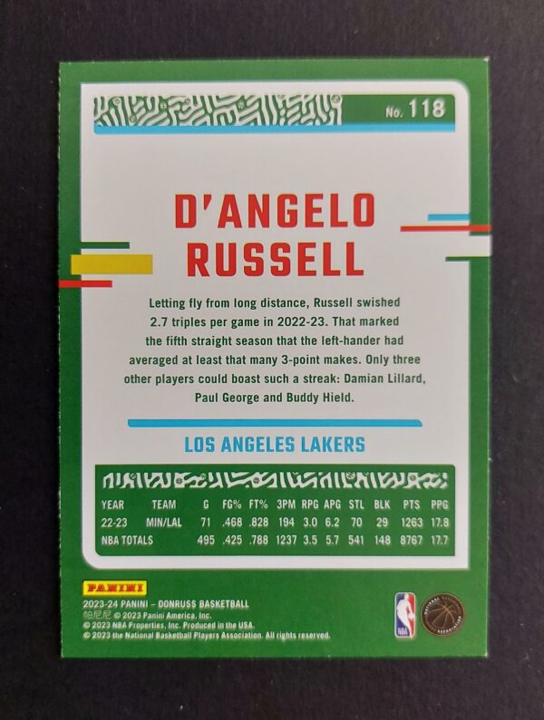 2023-24 Panini Donruss D'Angelo Russell #118 37/49 Blue Choice