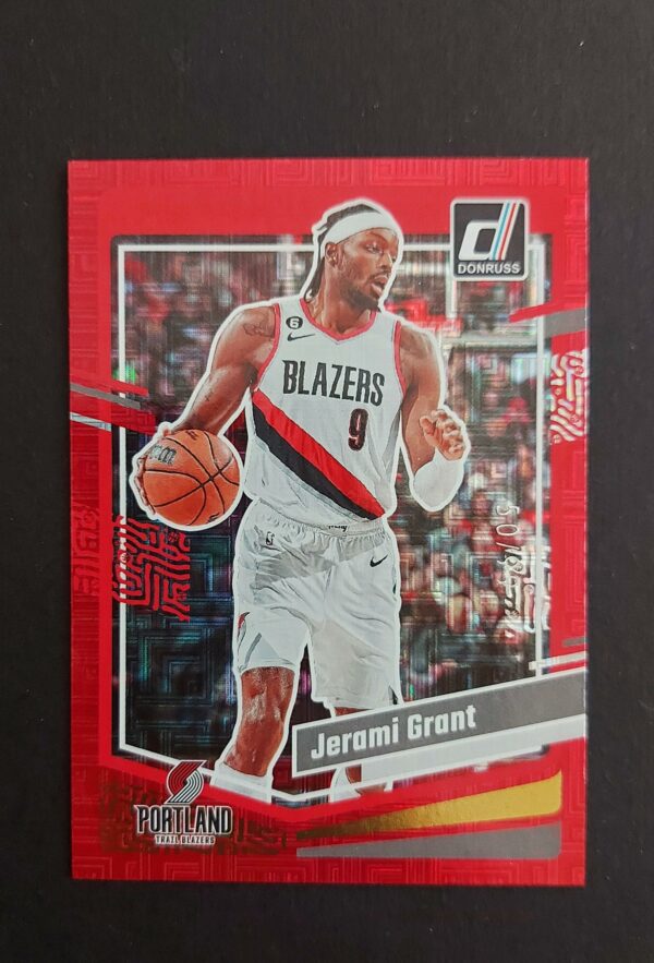 2023-24 Panini Donruss Jerami Grant #102 50/99 Red Choice