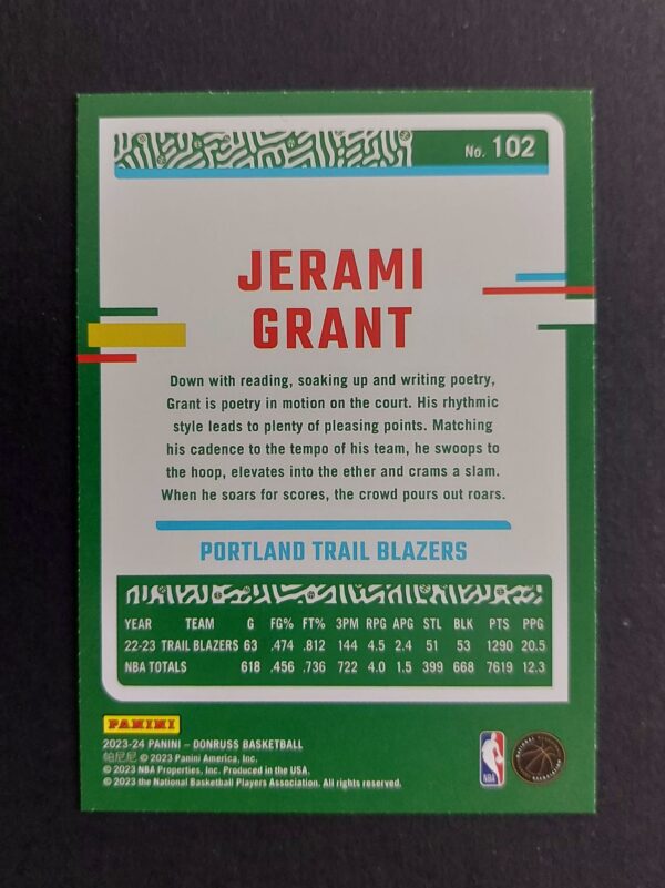 2023-24 Panini Donruss Jerami Grant #102 50/99 Red Choice