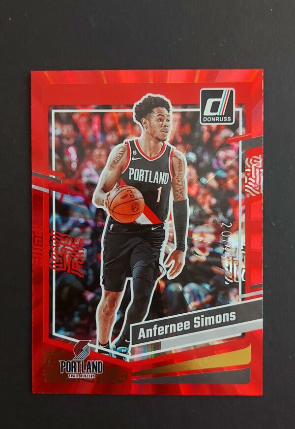 2023-24 Panini Donruss Anfernee Simons #97 20/99 Red Laser