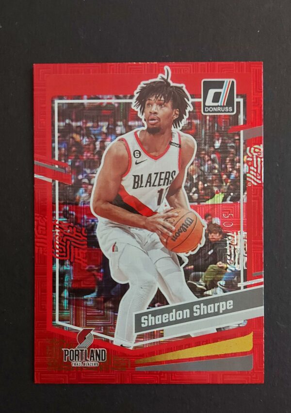 2023-24 Panini Donruss Shaedon Sharpe #124 50/99 Red Choice