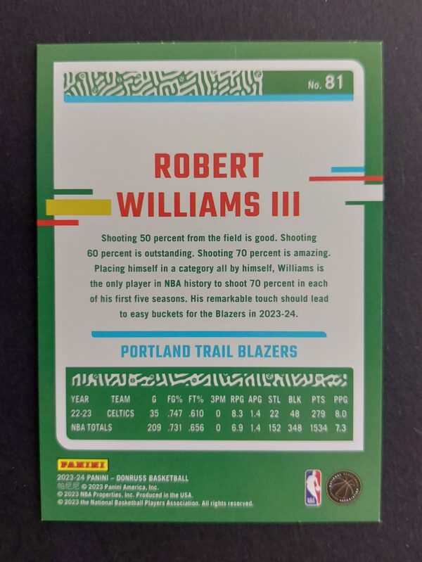 2023-24 Panini Donruss Robert Williams III #81 117/149 Holo Laser