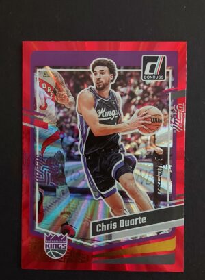 2023-24 Panini Donruss Chris Duarte #90 73/99 Red Laser