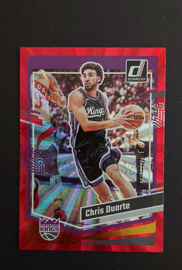 2023-24 Panini Donruss Chris Duarte #90 73/99 Red Laser