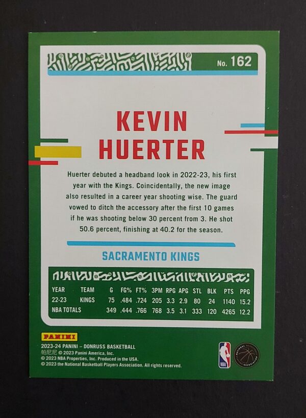 2023-24 Panini Donruss Kevin Huerter #162 137/149 Holo Laser