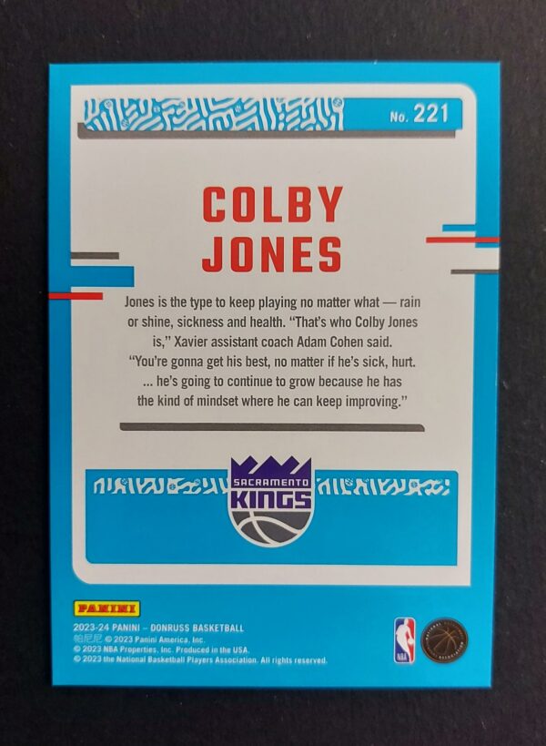 2023-24 Panini Donruss Colby Jones #221 29/49 Blue Laser
