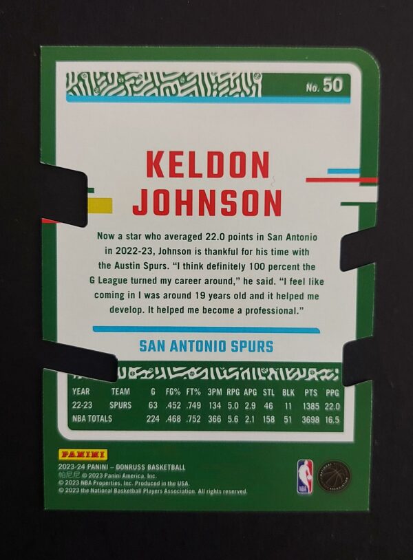 2023-24 Panini Donruss Keldon Johnson #50 15/25