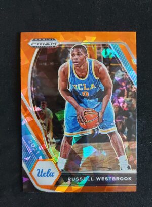 2021 Panini Prizm Draft Picks Russel Westbrook #54 Orange Cracked Ice