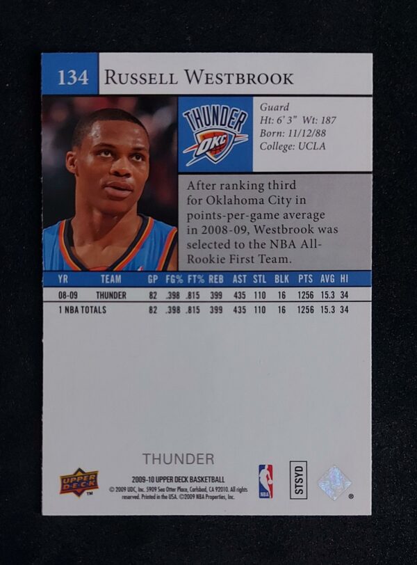 2009-10 Upper Deck Russel Westbrook #134