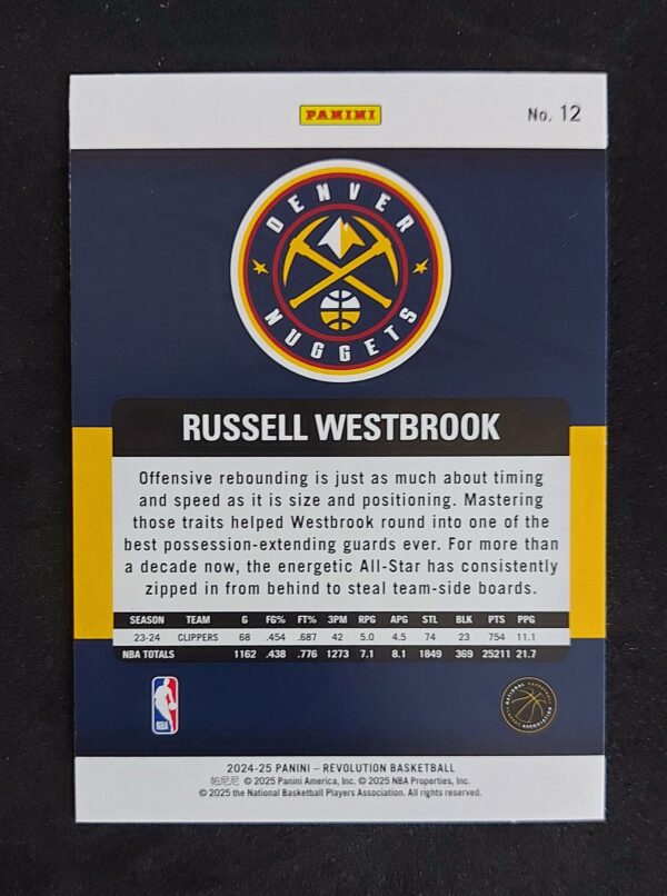 2024-25 Panini Revolution Russel Westbrook #12