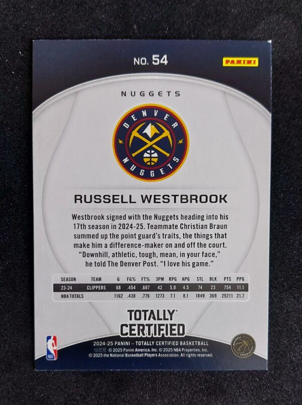 2024-25 Panini Totally Certified Russel Westbrook #54