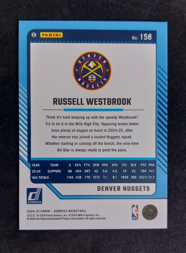 2024-25 Panini Donruss Russel Westbrook #158 Green Laser
