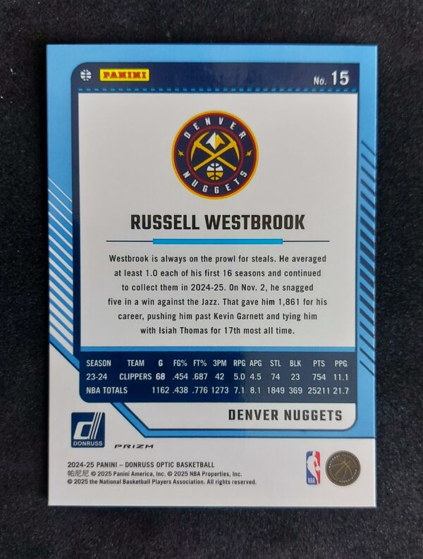 2024-25 Panini Donruss Russel Westbrook #15 Green Wave