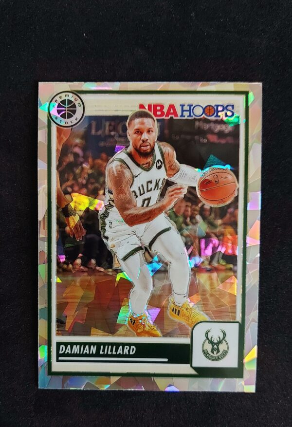 2023-24 Panini Hoops Premium Stock Damian Lillard #60 Cracked Ice