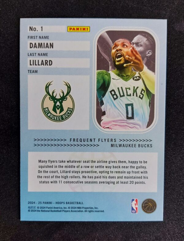 2024-25 Panini Hoops Frequent Flyers Damian Lillard #1