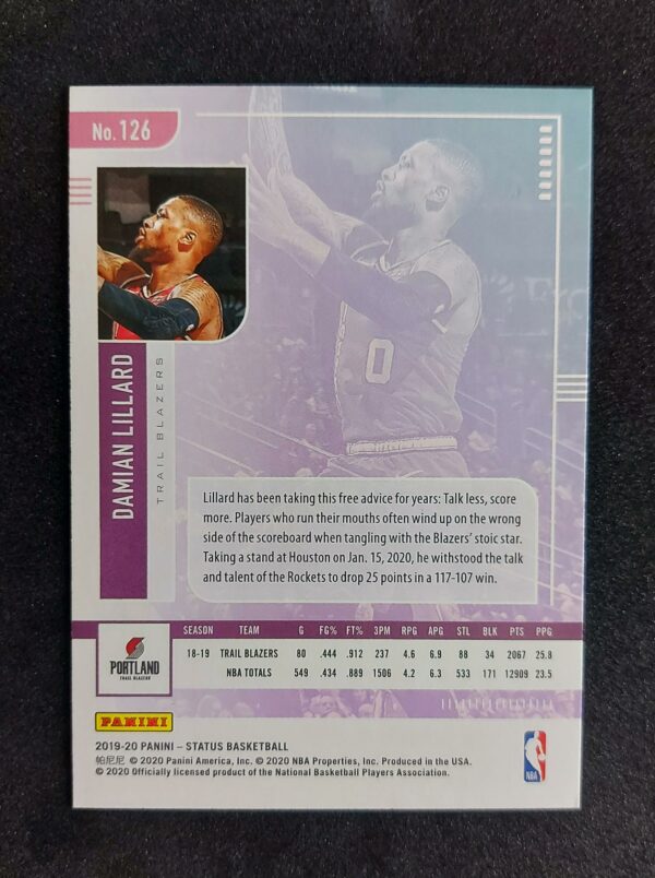 2019-20 Panini Status Damian Lillard #126