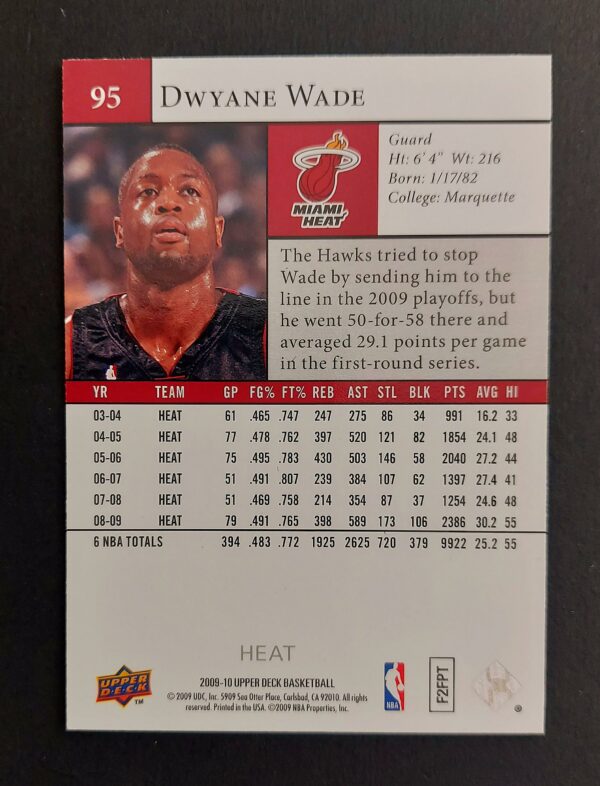2009-10 Upper Deck Dwyane Wade #95