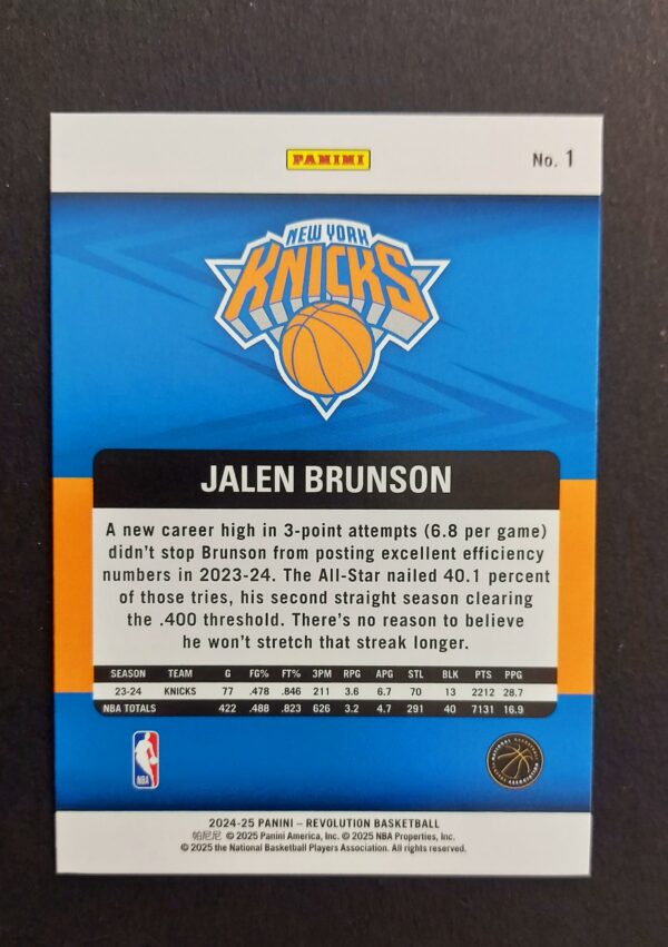 2024-25 Panini Revolution Jalen Brunson #1