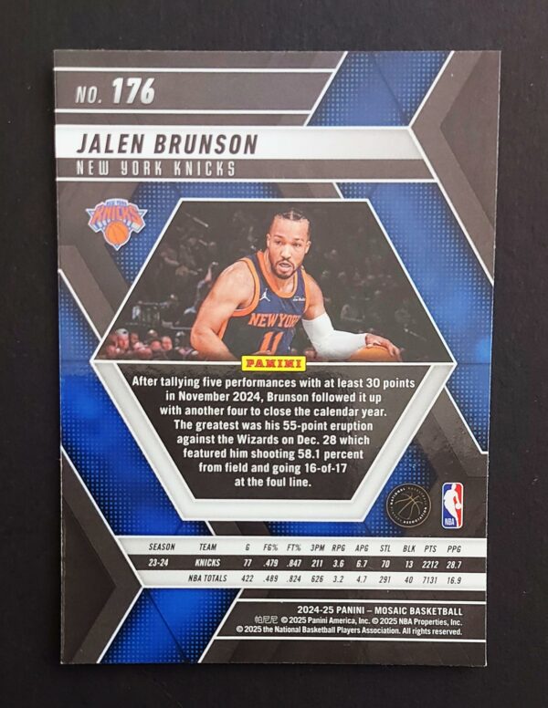 2024-25 Panini Mosaic Jalen Brunson #176