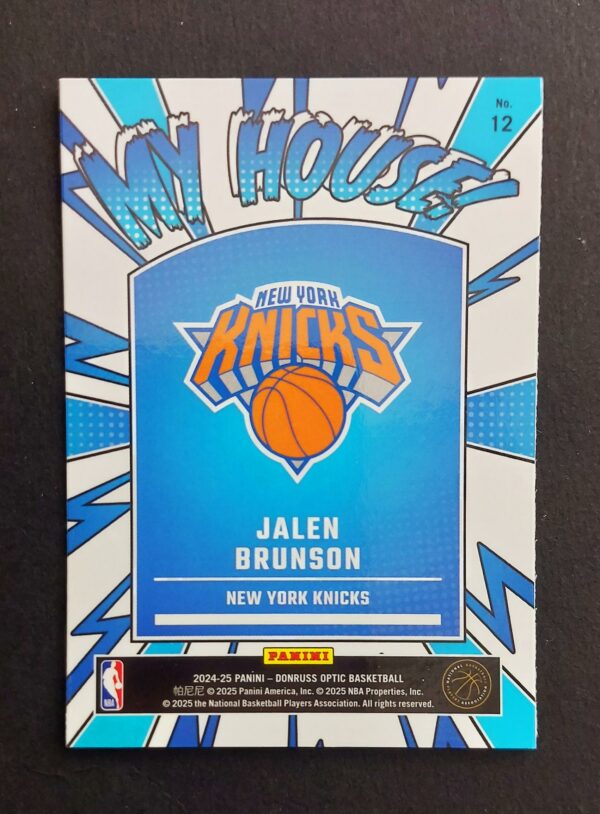2024-25 Panini Optic My House Jalen Brunson #12
