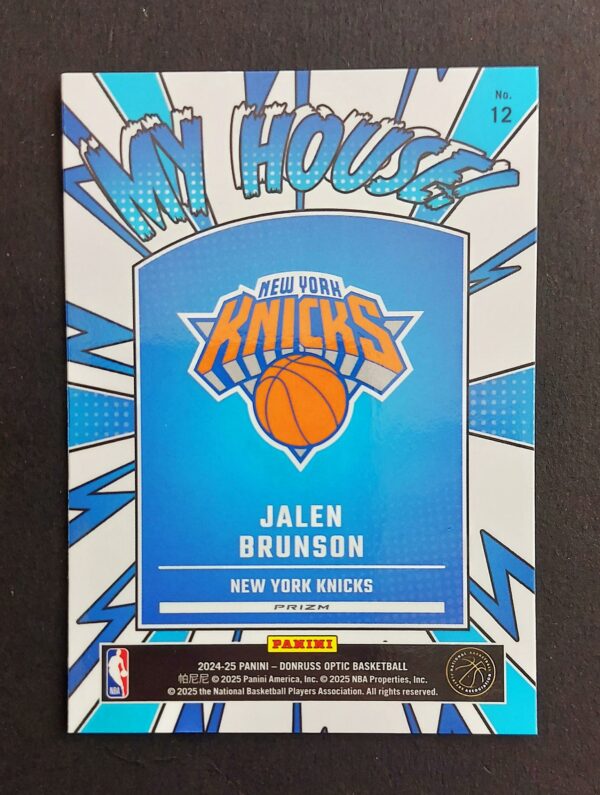 2024-25 Panini Optic My House Jalen Brunson #12 Purple