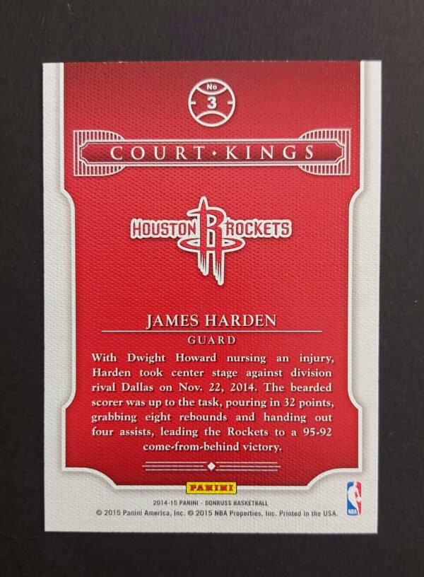 2014-15 Panini Donruss Court Kings James Harden #3