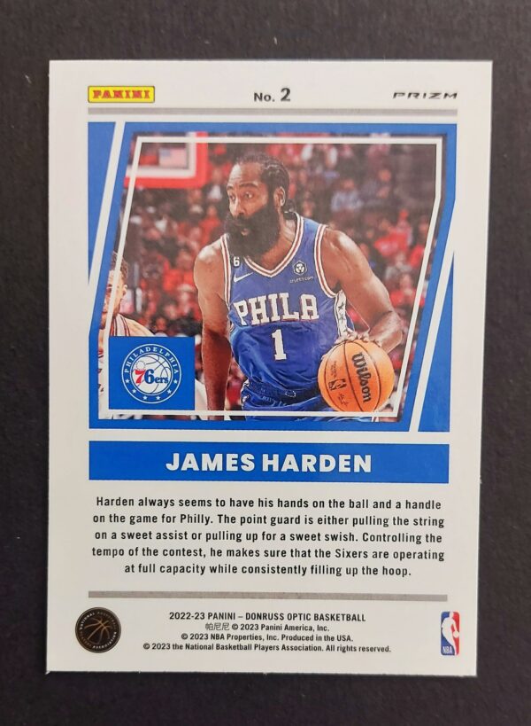 2022-23 Panini Optic Elite Dominators James Harden #2 Silver