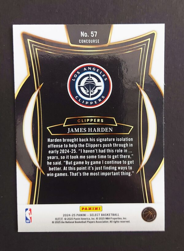 2024-25 Panini Select James Harden #57 Concourse
