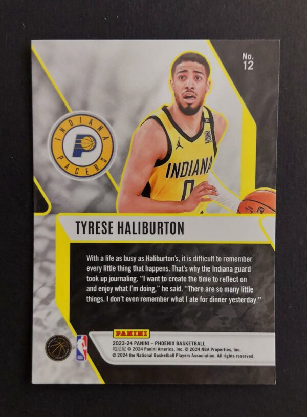 2023-24 Panini Phoenix Fade to Black Tyrese Haliburton #12