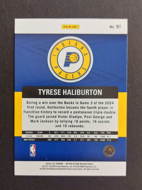 2024-25 Panini Revolution Tyrese Haliburton #91
