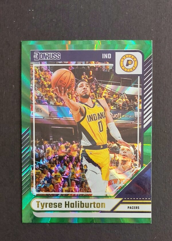 2024-25 Panini Donruss Tyrese Haliburton #191 Green Laser