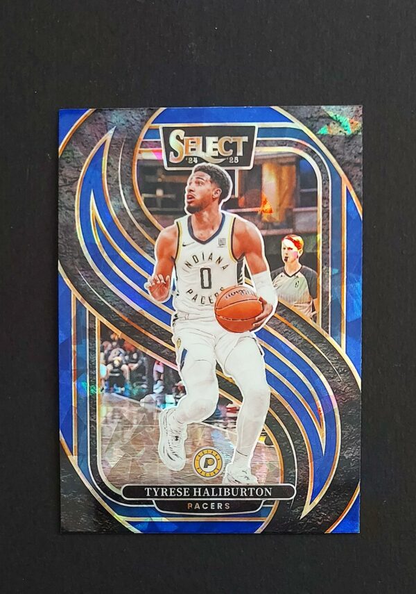 2024-25 Panini Select Tyrese Haliburton #168 Premier Level Cracked Ice