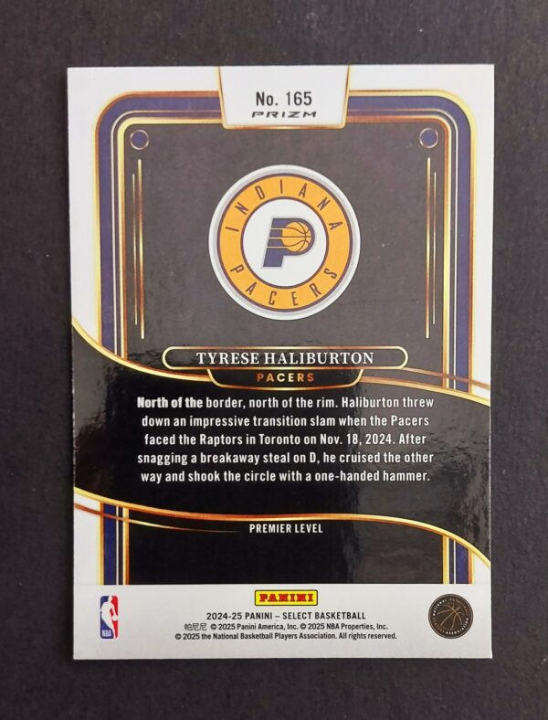 2024-25 Panini Select Tyrese Haliburton #168 Premier Level Cracked Ice
