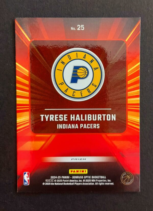 2024-25 Panini Optic Express Lane Tyrese Haliburton #25 Purple