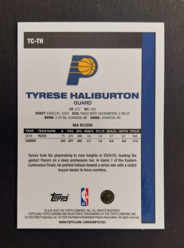2025-26 Topps 45th Anniversary Tyrese Haliburton Mojo