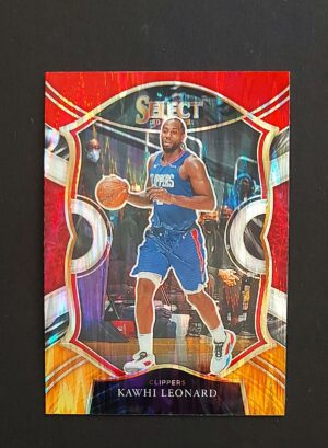 2020-21 Panini Select Kawhi Leonard #37 Concourse Red White Orange