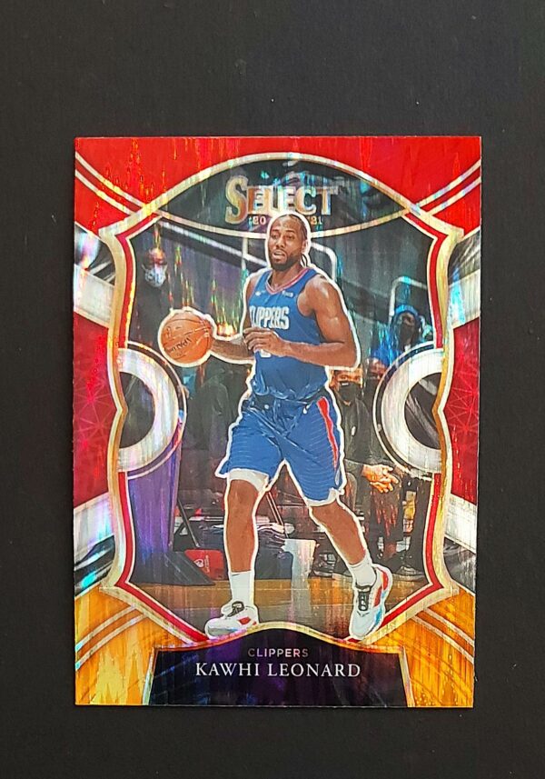 2020-21 Panini Select Kawhi Leonard #37 Concourse Red White Orange