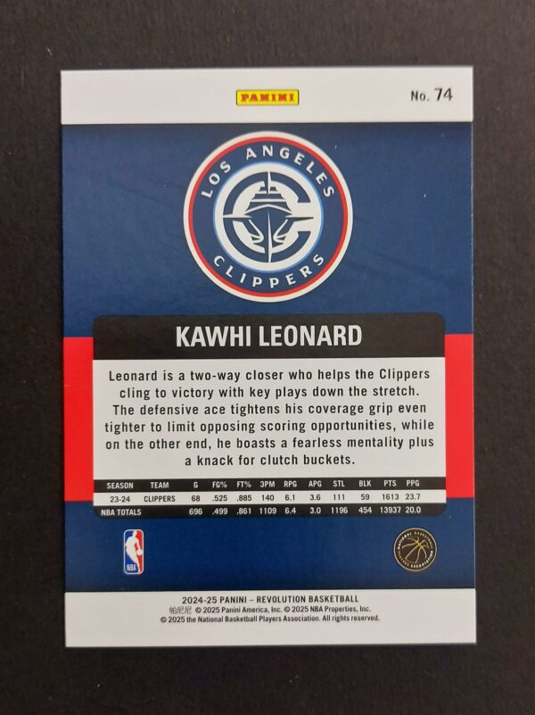 2024-25 Panini Revolution Kawhi Leonard #74