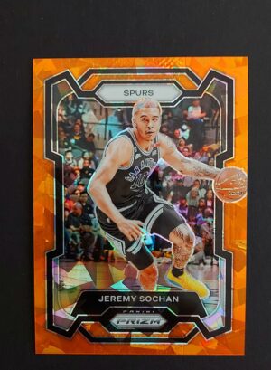 2023-24 Panini Prizm Jeremy Sochan #122 Orange Ice