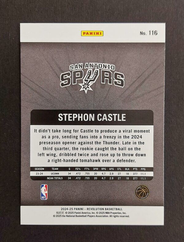 2024-25 Panini Revolution Stephon Castle #116 RC