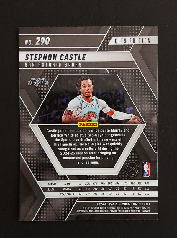 2024-25 Panini Mosaic City Edition Stephon Castle #290 RC