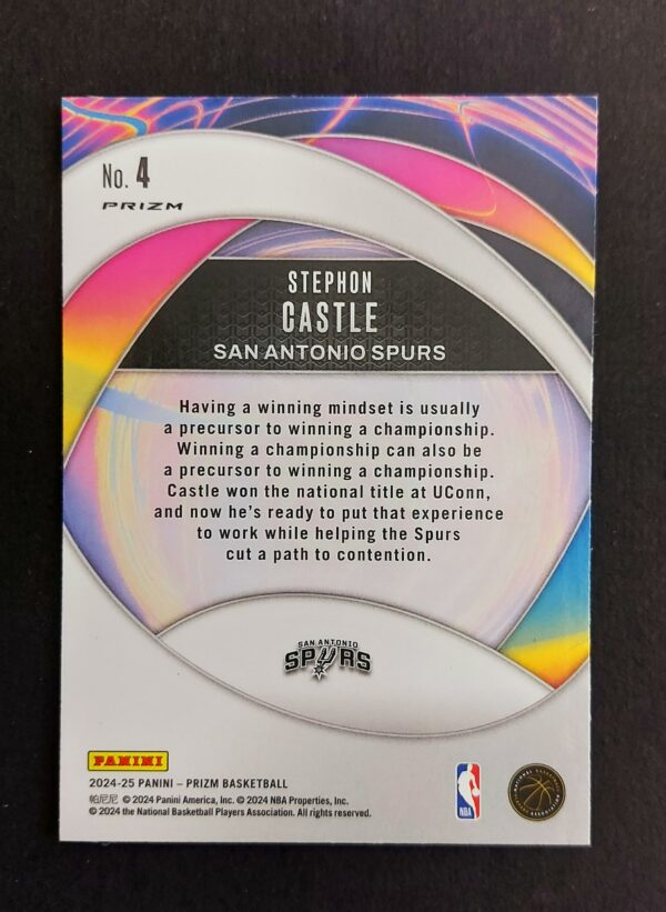 2024-25 Panini Prizm Instant Impact Stephon Castle #4 RC Silver