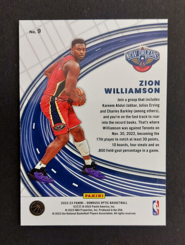 2022-23 Panini Optic Express Lane Zion Williamson #9