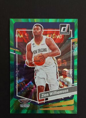 2023-24 Panini Donruss Zion Williamson #122 Green Laser
