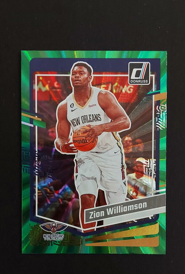 2023-24 Panini Donruss Zion Williamson #122 Green Laser