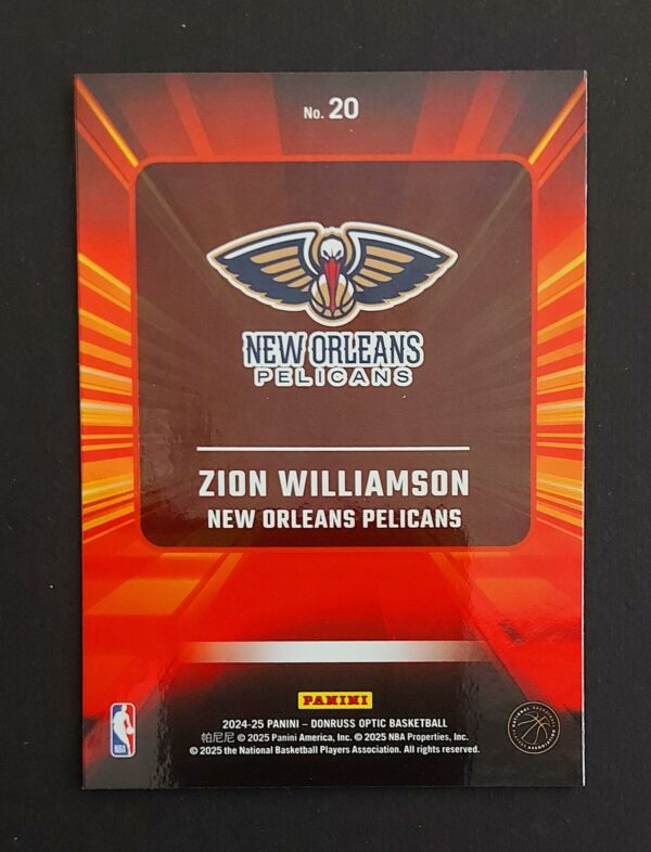 2024-25 Panini Optic Express Lane Zion Williamson #20